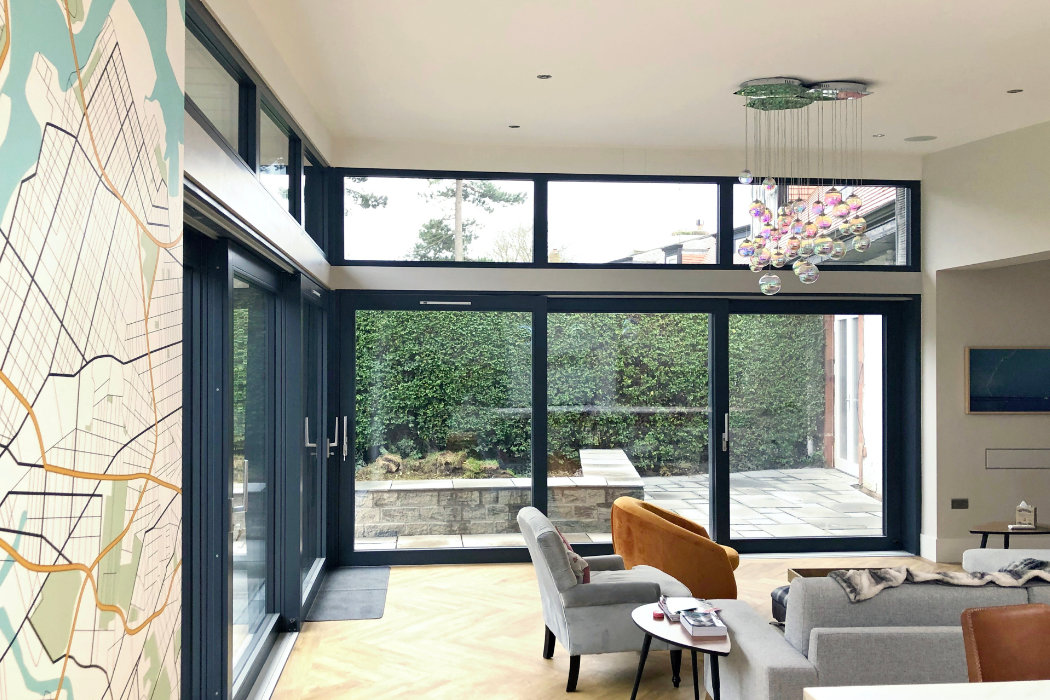 Lift and slide doors realization in Edinburgh Scotland - Uniwindows.co.uk