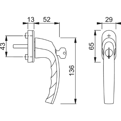 Atlanta Lockable handles - Accesories - Uniwin.co.uk